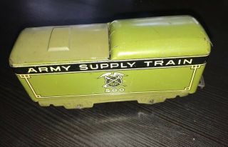 Vintage Marx Army Supply Tender 500 Olive Drab Body.