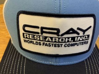 Vintage Cray Research Supercomputer Snapback Trucker Baseball Hat Never Worn 2