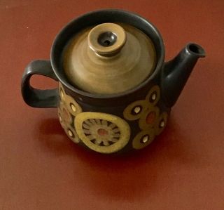 Vintage 1950s Mid Century Modern Denby Pottery “arabesque” Teapot