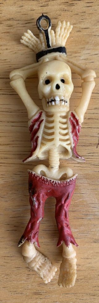 Vtg 70s Imperial Brabo Spooky Kooky Rubber Jiggler Skeleton Forgotten Prisoner