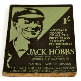 Vintage Jack Hobbs Complete Record Of His 1st Class Cricket Performances - 1925