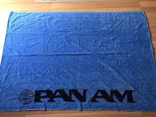 Vintage Pan Am Airlines Large Beach Towel Bath Sheet