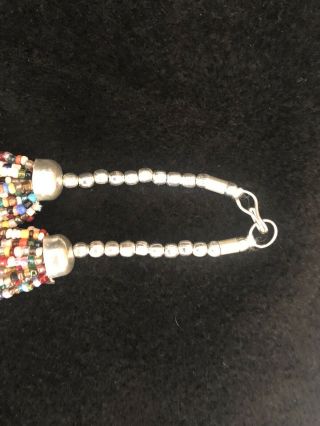 Vintage Native American Multi Strand Seed Bead Necklace 30 Strand Multi Color 3