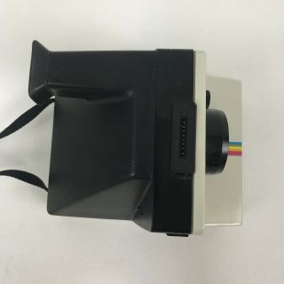 Vintage Polaroid Onestep White Rainbow Stripe SX70 Instant Film Land Camera 7