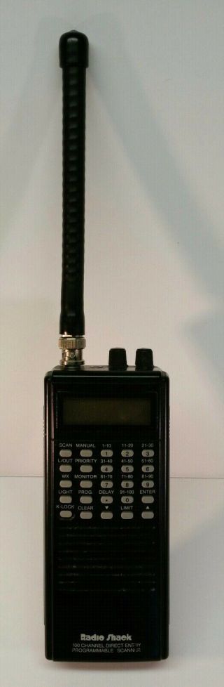 Vintage Radio Shack Pro - 46 100 Channel Programmable Uhf Vhf Scanner Police Fire
