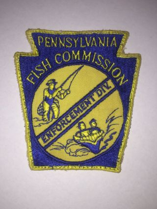 Pa Pennsylvania Fish Commission Enforcement Division Uniform Shoulder Patch