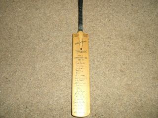 Vintage Signed Pre Printed Miniature Cricket Bat Australia Tour 1962 - 63 Wil Gunn