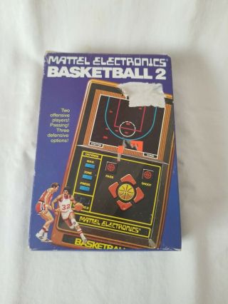 Parts Only Vintage Mattel Electronics Basketball 2 Handheld Game 1979 W Box