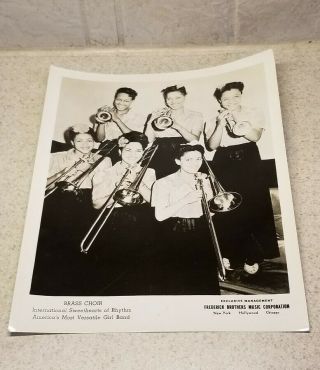 Vintage Black & White Promotional Photograph International Sweethearts Of Rhythm