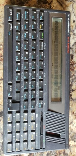 Vintage Texas Instrument Ti - 74 Basicalc Handheld Calculator (1985)