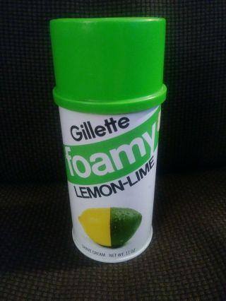 Vintage Gillette Foamy Shaving Cream Lemon - Lime