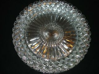 Vintage Anchor Hocking Waterfod Waffle Crystal Dinner Plates 9.  5 " Set Of 4