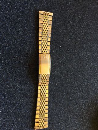 Vintage Omega Gold Plated Watch Bracelet - Complete With Signs Of Ageing