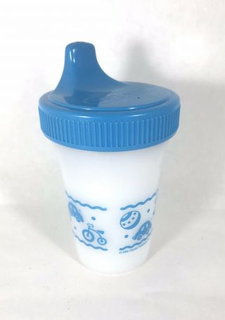 Vintage Playtex Sippy Cup Toddler Baby Plastic Training Cup Blue 1995
