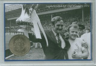 Leeds United Fc Vintage F.  A Cup Final Winners Retro Don Revie Coin Gift Set 1972