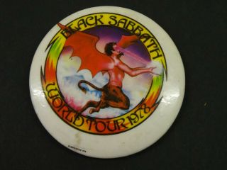 Vintage Pin Badge - Black Sabbath World Tour 1978 - Heavy Metal /rock