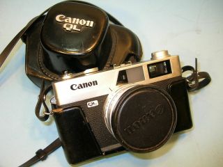 Canon Canonet Ql17 35mm Camera W/45mm 1:1.  7 Lens,  Fitted Case