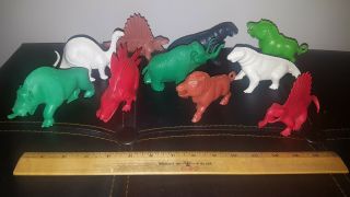 Vintage Tootsie Toys Dinosaurs Hollow 1960 - 1970 
