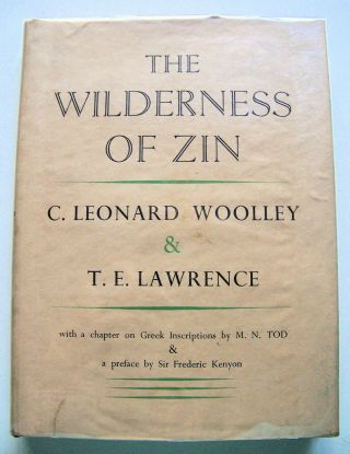 Scarce 1936 1st U.  S.  Edition The Wilderness Of Zin By T.  E.  Lawrence W/rare Dj