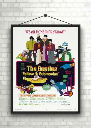 The Beatles Yellow Submarine Vintage Movie Poster Art Print Maxi A1 A2 A3 A4
