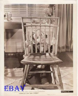 Natalie Wood Cute Pout Behind Chair Miracle On 34th Street Vintage Photo