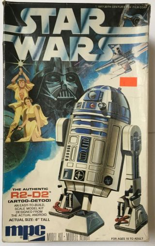 1977 Vintage Mpc Star Wars R2 - D2 Artoo - Detoo Model Kit 1 - 1912