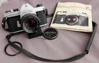 Pentax Spotmatic F 35mm Slr Film Camera & 50mm F1.  8 Smc Lens - Student Camera