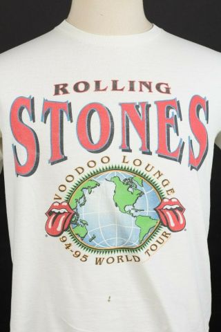 Vintage 90s Brockum Rolling Stones Voodoo Lounge Tour Rock T Shirt Usa Large