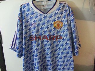 Manchester United - - Vintage - Blue - Soccer Jersey