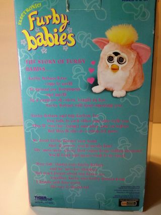 Vintage Furby Baby 70 - 940 Tiger Electronics Baby Blue 1999 2