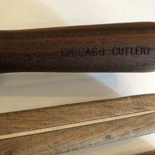 4 Vintage Chicago Cutlery Knife Set Wood Handle BT7 42S 107S 62S Plus Sharpener 7