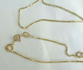 Vintage Italy Solid 10k Yellow Gold 24 " Necklace 2.  19g Not Scrap X - Ray