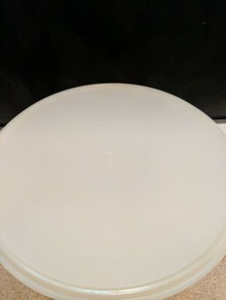 Vintage Large Round Sheer TUPPERWARE Carry All Container 256 W/ Seal Lid 2