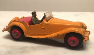 Vintage Dinky Toys Mg Midget Sports Car No.  102 In Orange,  Meccano Ltd.  England