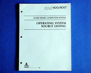 Atari 400 / 800: " Operating System Source Listing ",  Orig 1982.  Retro Computing.