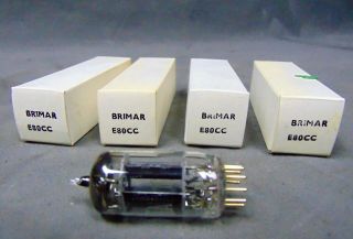 NOS Brimar E80CC Matched Quad 4x Electron Tube Vacuum Amp Tubes 4