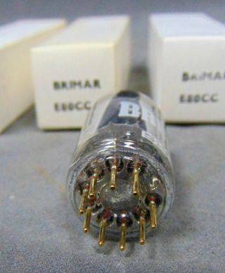 NOS Brimar E80CC Matched Quad 4x Electron Tube Vacuum Amp Tubes 5