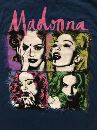 Madonna Rebel Heart Tour Shirt Concert T - Shirt Double Sided L Large Vintage