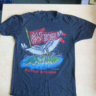 Saxon The Eagle Has Landed 1982 Uk Tour T - Shirt Vintage