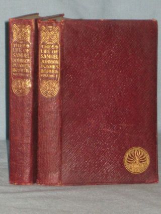 1920 Book The Life Of Samuel Johnson In 2 Vol.  By James Boswell
