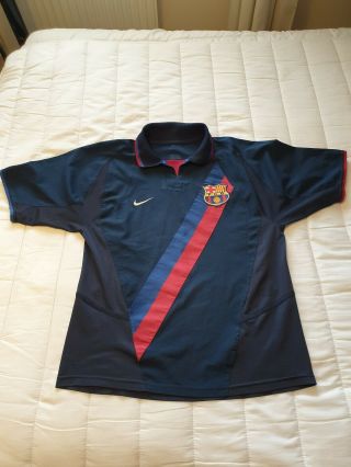 Barcelona Fc Vintage Nike 2002/03 Away Football Shirt Size Medium 40
