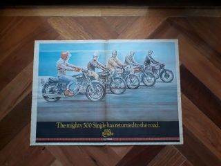 Vintage Yamaha 500 Single Poster 1978 Size 41 Cm X 58 Cm
