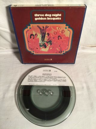 Vintage Reel Reel Tape Three Dog Night Golden Bisquits 7 1/2 Ips 4 Track Dunhill