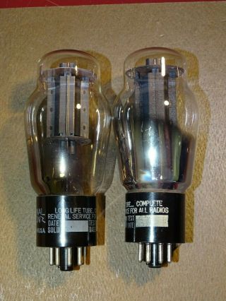 Pair,  National Union 6L6G Radio/Audio Amplifier Tubes,  Strong on Amplitrex 6