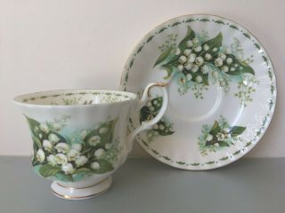 Vintage Royal Albert,  May,  Flower Of The Month Cup & Saucer,  Lily Of The Valley