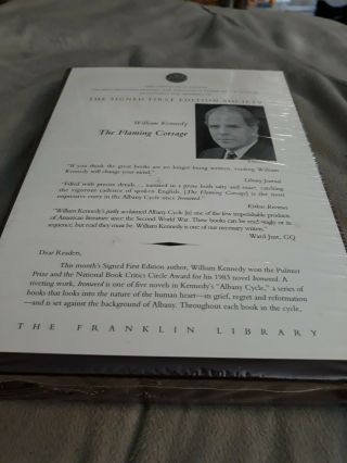 Franklin Library Signed 1st Ed - The Flaming Corsage By William Kennedy