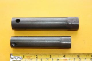 Pair Velocette Vintage Motorcycle Box Spanner Wrench Part Tool Kit 3/8 W & Plug