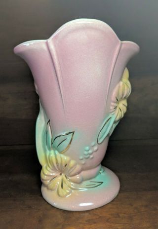 Vintage 1940s Crane / Flamingo Vase,  Hull Sunglow Style USA 85 3