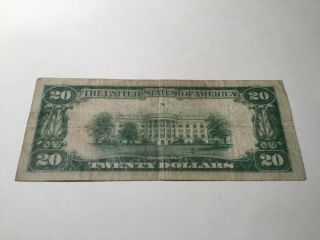 VINTAGE $20 NATIONAL CURRENCY 1929 TWENTY DOLLARS CHICAGO FEDERAL RESERVE BANK 3