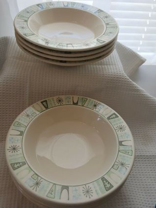 Vintage Cathay Cereal Soup Bowls 8 Atomic Mid Century Taylor Smith Taylorstone6